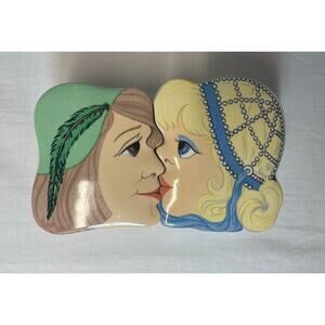 Interlocking Kissing Maid Marion Robin Hood Trinket Boxes His & Hers Stash Boxes